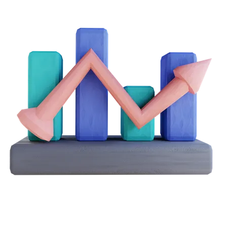 Growth Chart  3D Illustration