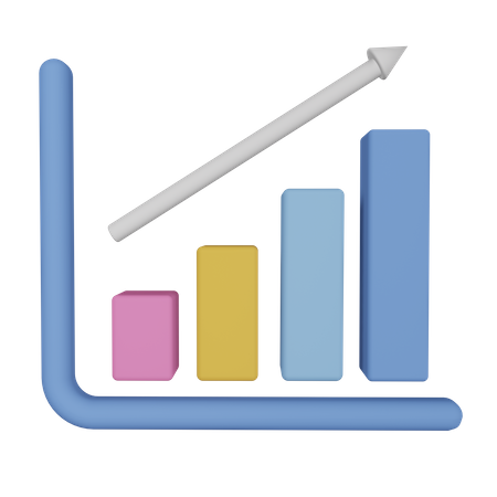 Growth Chart  3D Illustration