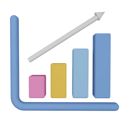 Growth Chart  3D Illustration