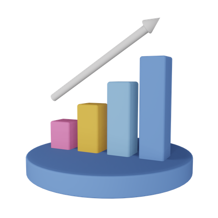 Growth Chart  3D Illustration