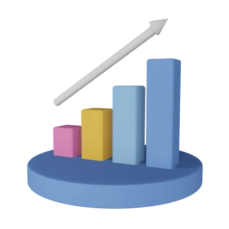 Growth Chart  3D Illustration