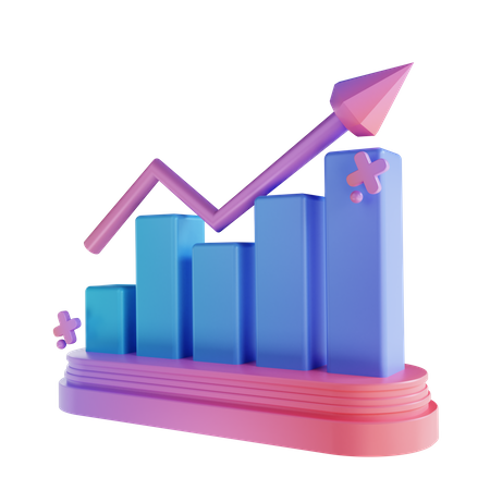 Growth Chart  3D Illustration