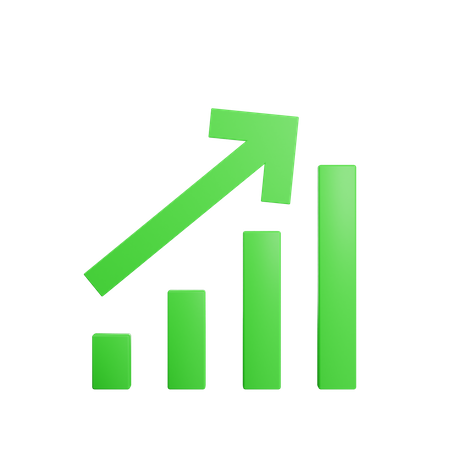 Growth Chart  3D Illustration