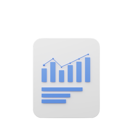 Growth chart  3D Illustration