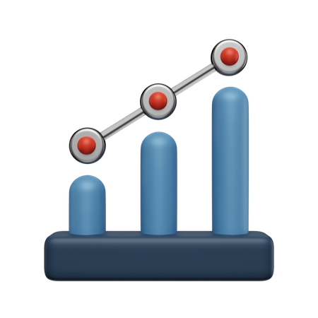 Growth Chart 3D Icon