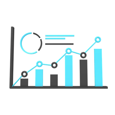 3 D Icon Of Statistics Chart Marketing 3D Icon