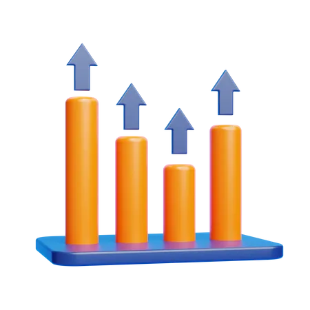 Growth Chart 3 D Icon 3D Icon