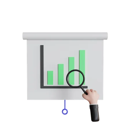 Growth Chart Analysis  3D Icon