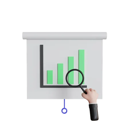 Growth Chart Analysis 3D Icon