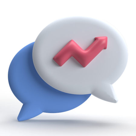 Growth Chat  3D Icon