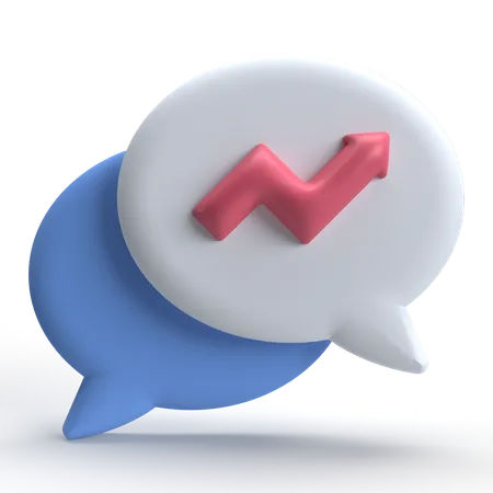 Growth Chat  3D Icon