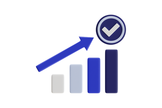 Growth Checked  3D Icon