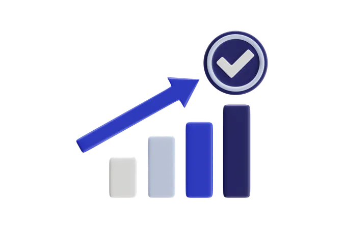 Growth Checked  3D Icon