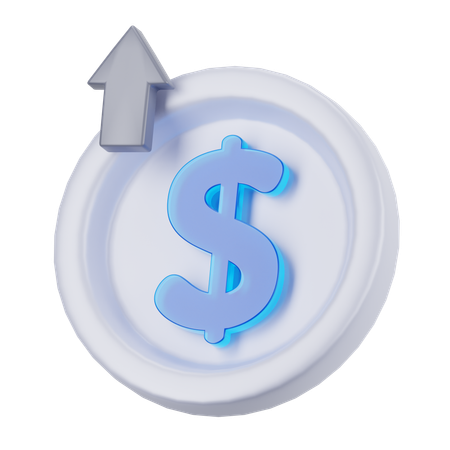 Growth Coin  3D Icon