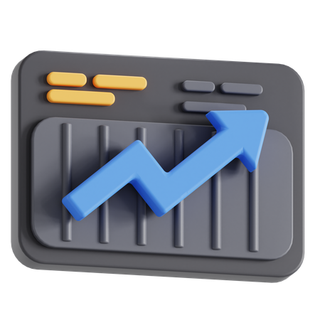 Growth data  3D Icon