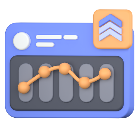 Growth data  3D Icon