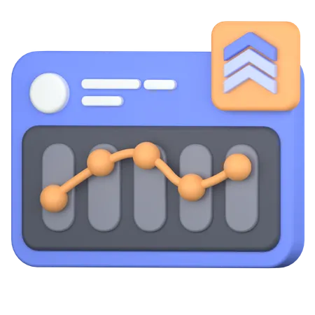 Growth data  3D Icon
