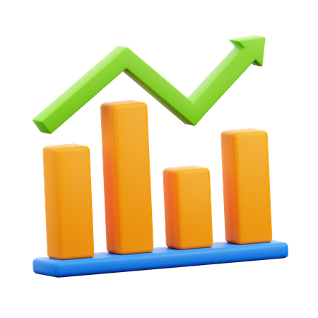 Growth Graph  3D Icon