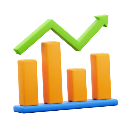 Growth Graph  3D Icon