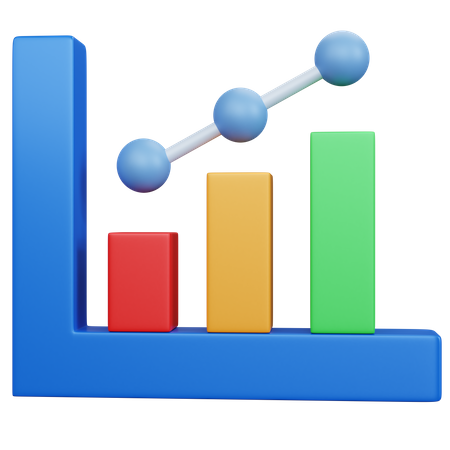 Growth Graph  3D Icon