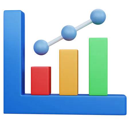 Growth Graph  3D Icon