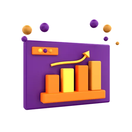 Growth Graph  3D Icon