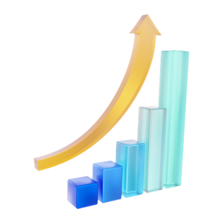 Growth Graph  3D Icon