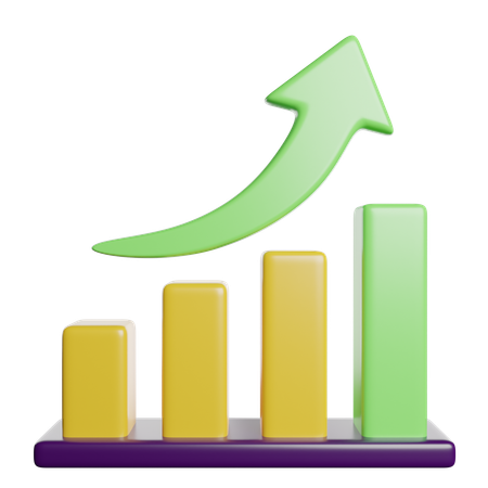 Growth Graph  3D Icon