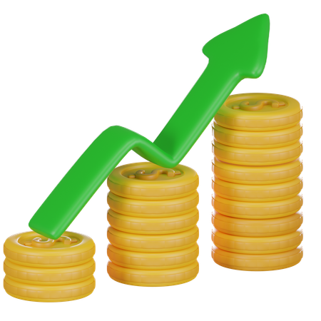 Growth Graph  3D Icon