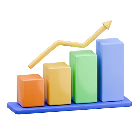 Growth Graph  3D Icon