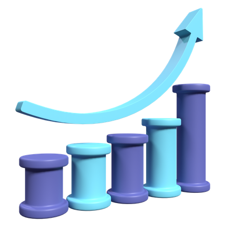 Growth Graph  3D Icon