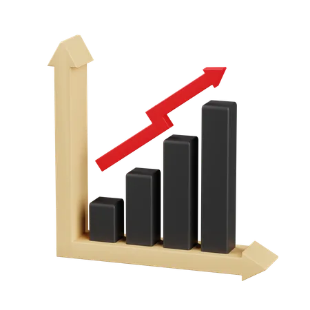 Growth Graph  3D Icon