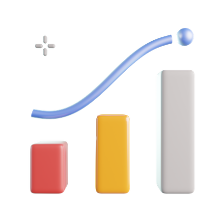 Growth Graph  3D Icon
