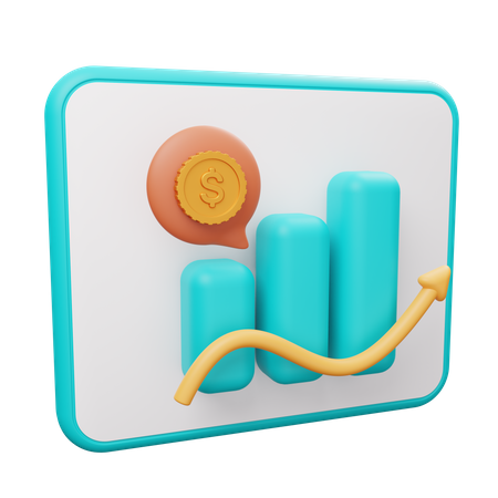 Growth Graph  3D Icon