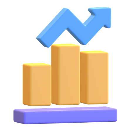 Growth Graph  3D Icon