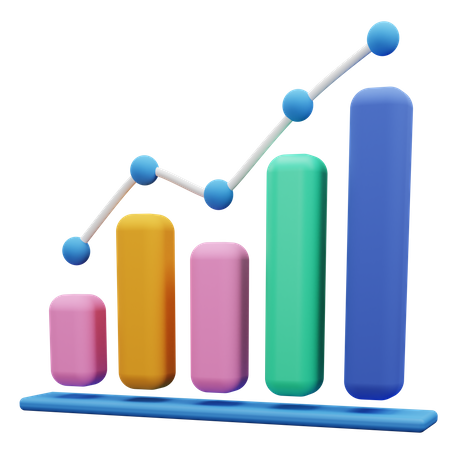 Growth Graph  3D Icon