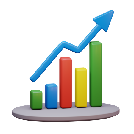 Growth Graph  3D Icon