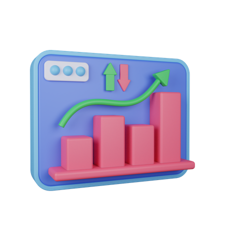 Growth Graph  3D Icon