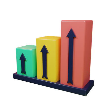 Growth Graph  3D Icon