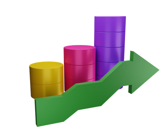 Growth Graph  3D Icon