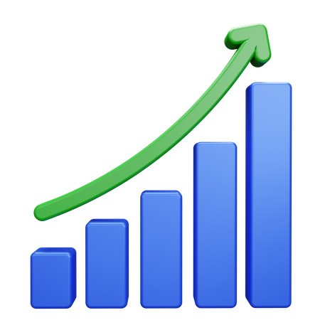 Growth Graph  3D Icon