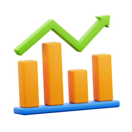 Growth Graph  3D Icon
