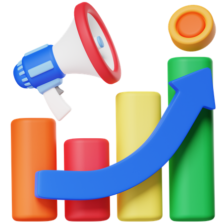 Growth Graph  3D Icon