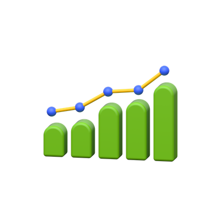 Growth Graph  3D Icon