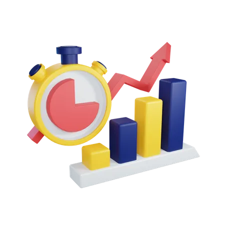 Growth Graph  3D Illustration