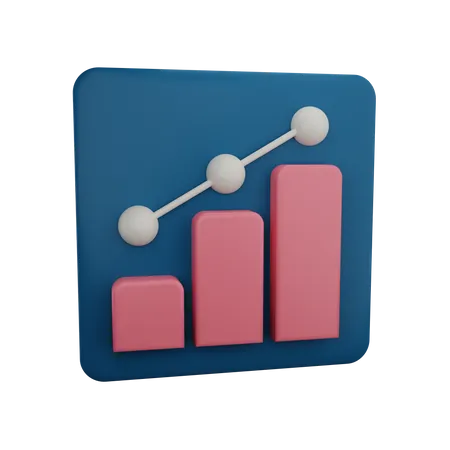 Growth Graph  3D Illustration