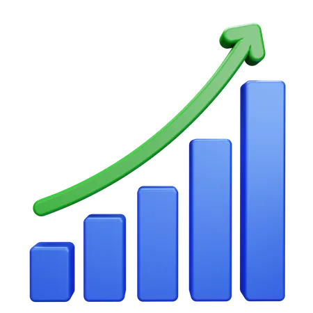 Growth Graph  3D Illustration