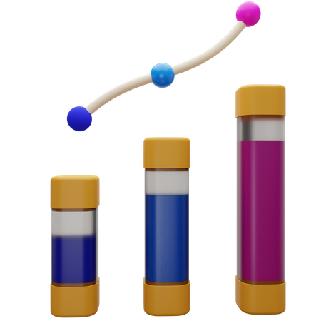 Growth Graph  3D Illustration