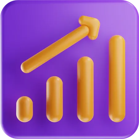 Growth Graph  3D Illustration