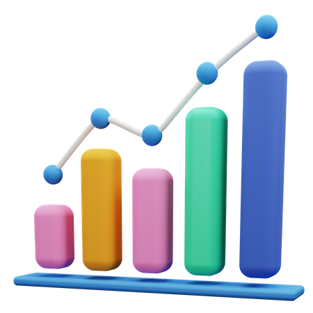 Growth Graph  3D Illustration